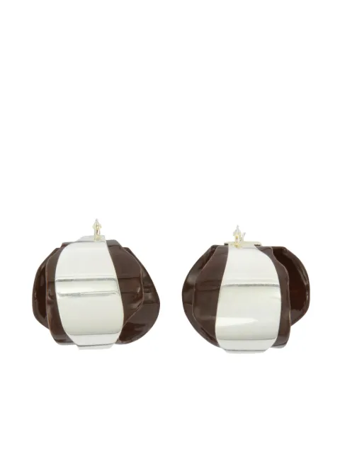 Jil Sander aretes con diseño de dos tonos