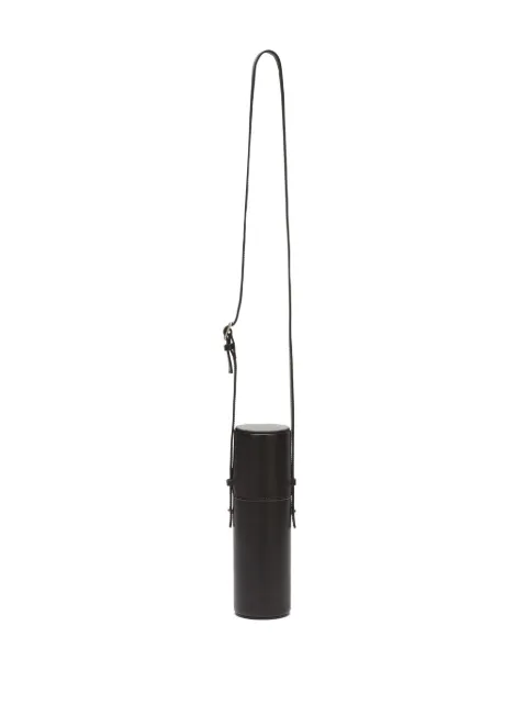 Jil Sander leather neck-strap thermos