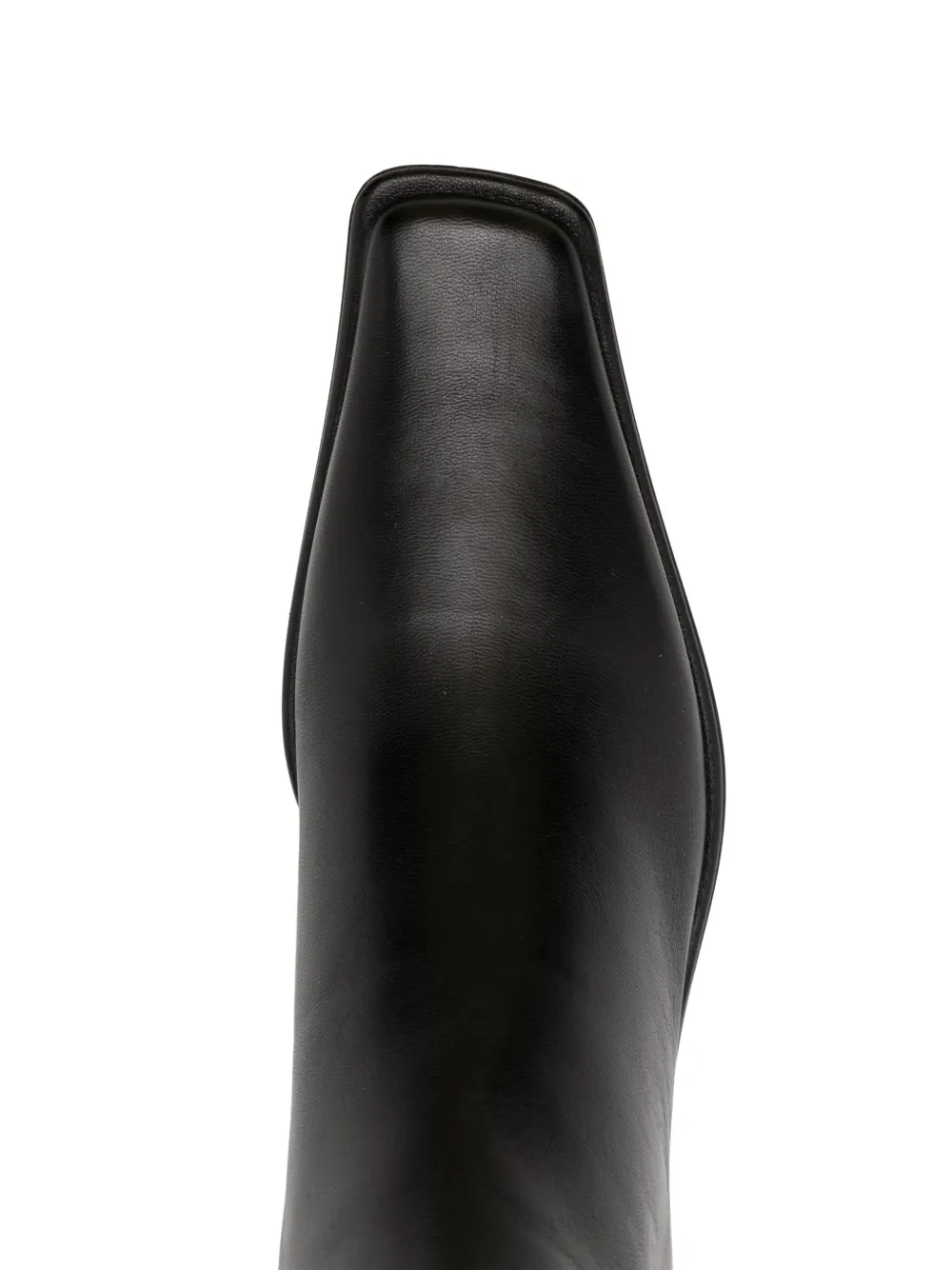 Jil Sander 25mm square-toe leather boots Black
