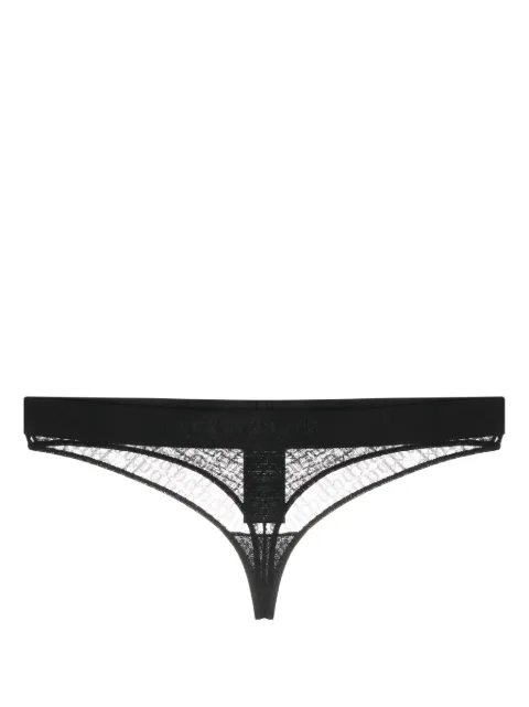 Palm Angels logo-waistband lace thong