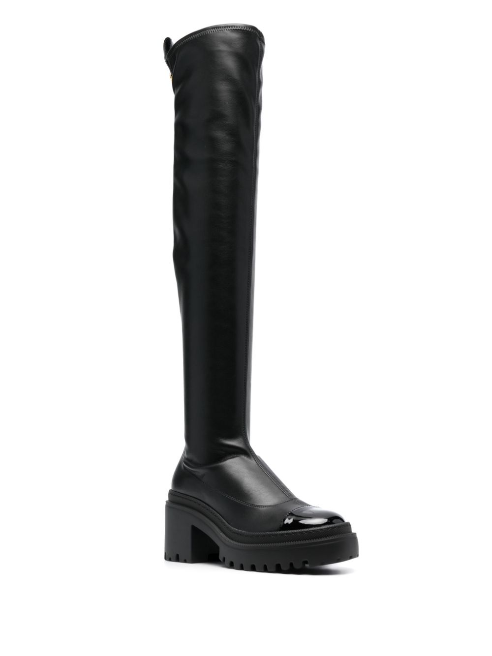 Giuseppe Zanotti Avela 75mm logo-plaque boots - Zwart