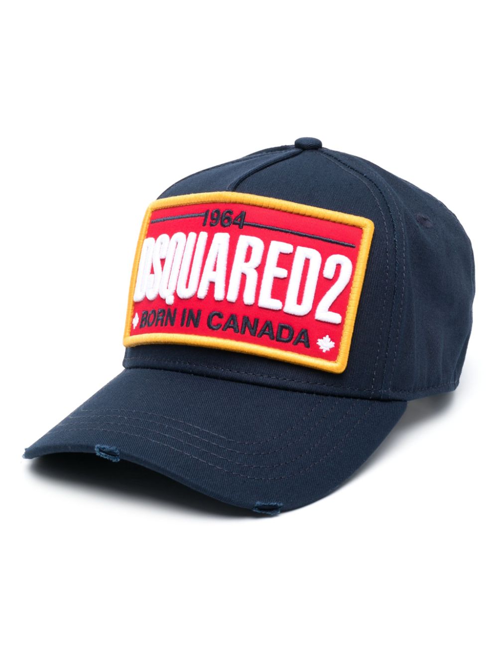 dsquared2 casquette en coton à patch logo - bleu