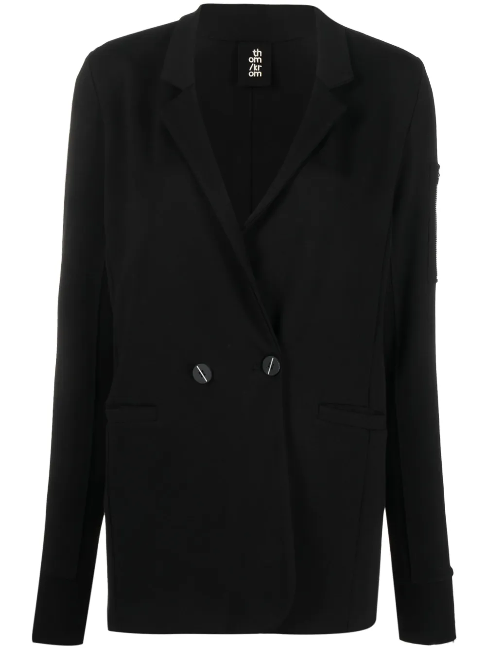 Thom Krom Double-breasted Jersey Blazer In Black