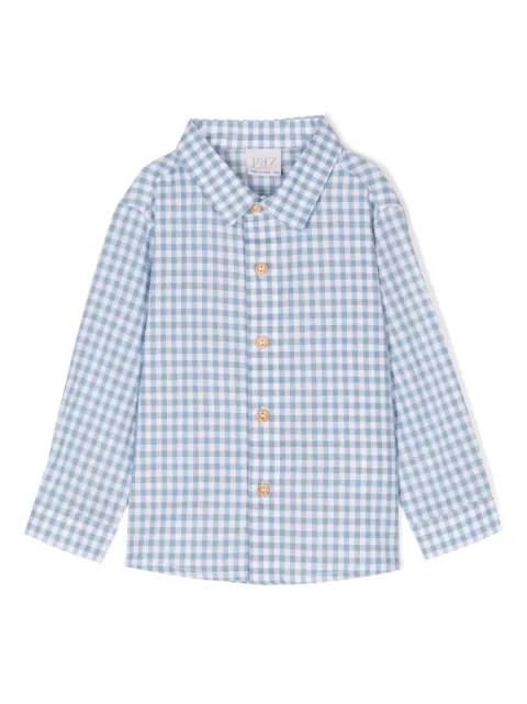 Paz Rodriguez check-pattern linen shirt