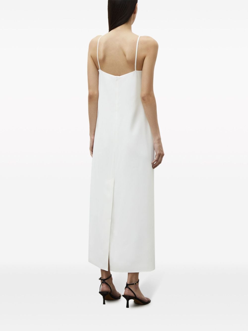 Shop 12 Storeez Matte-finish Sleeveless Midi Dress In White