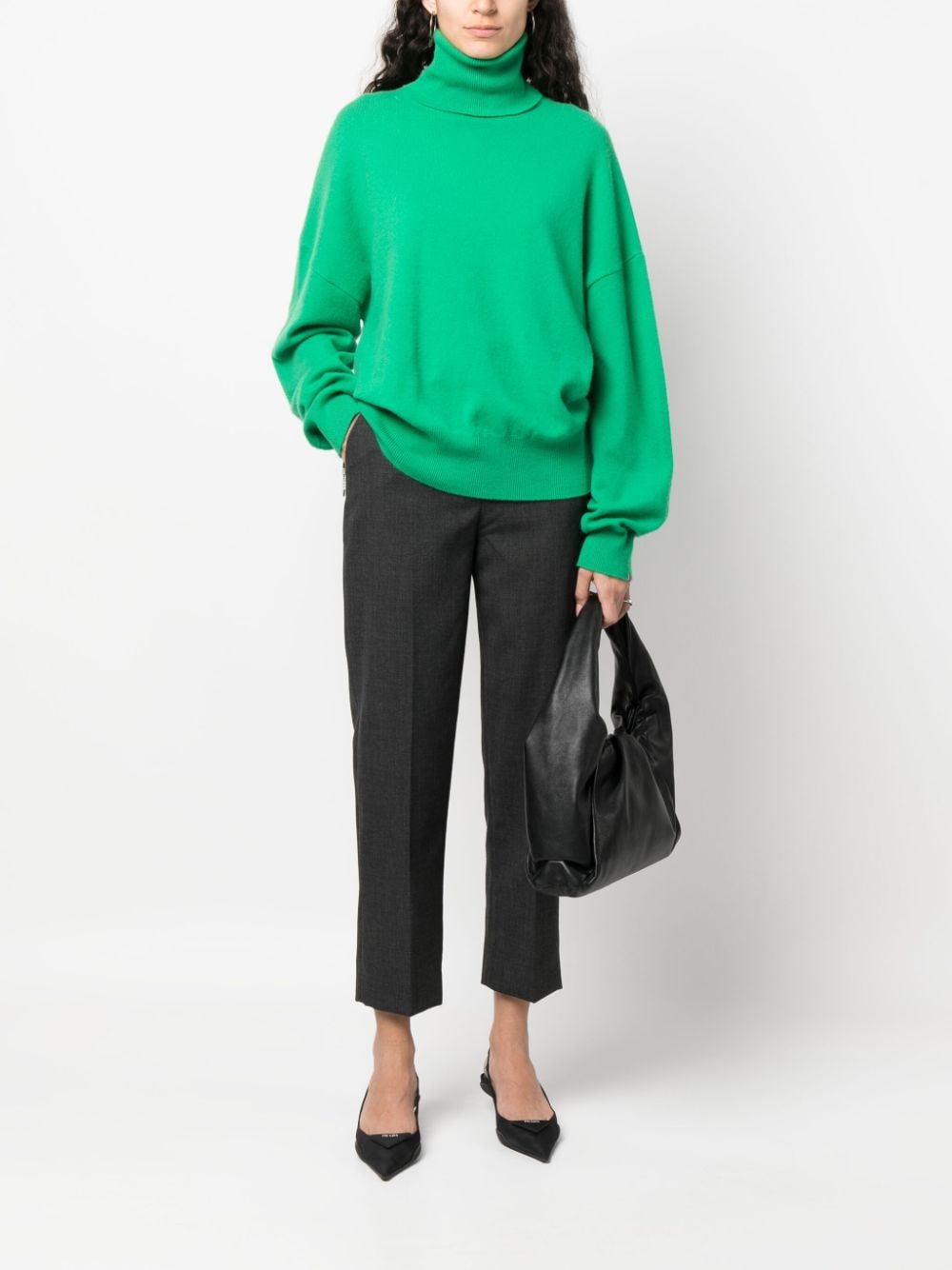 Prada zip-pocket cropped trousers - Grijs