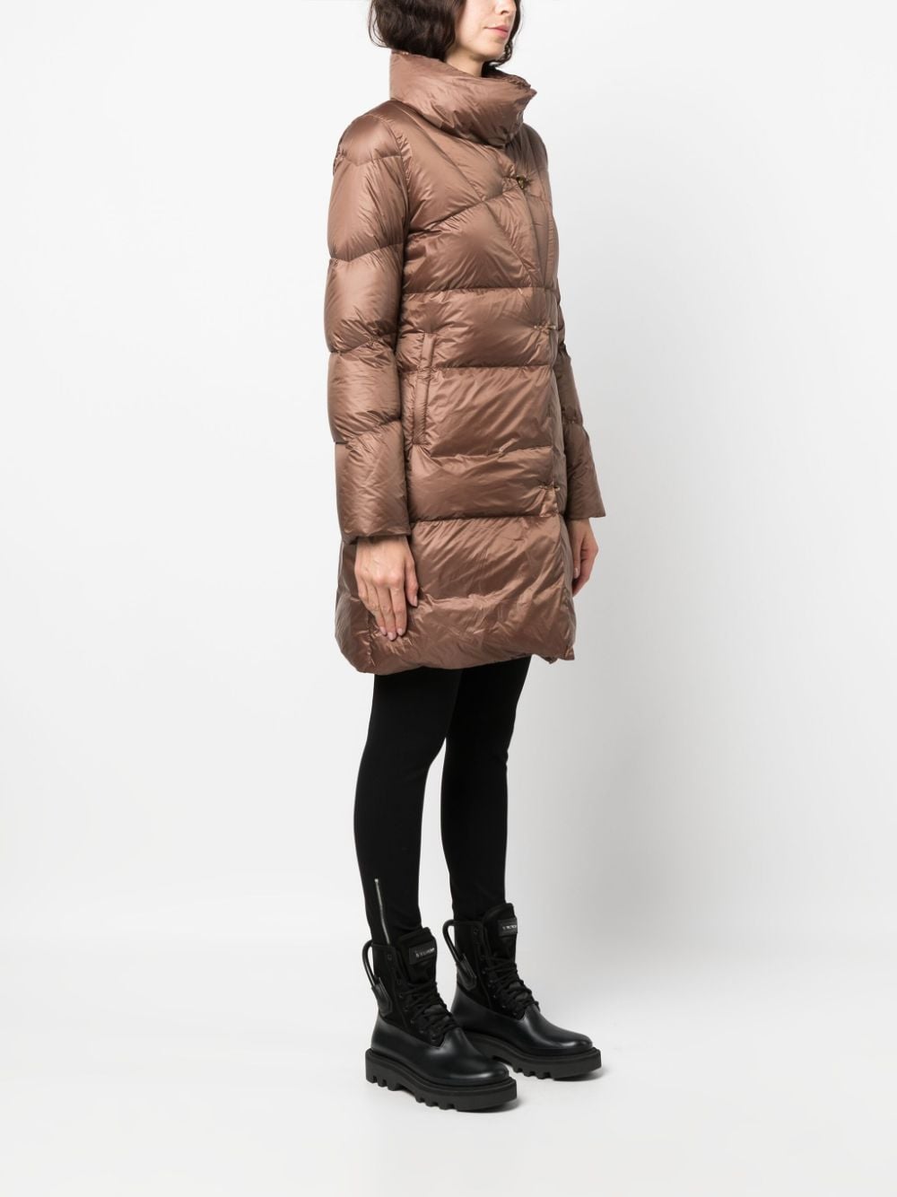 Shop Fay Water-repellent Padded Coat In Brown