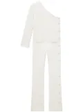 Courrèges asymmetric crepe jumpsuit - White