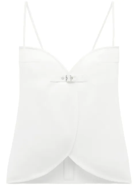 Courrèges Ellipse buckle-appliqué tank top