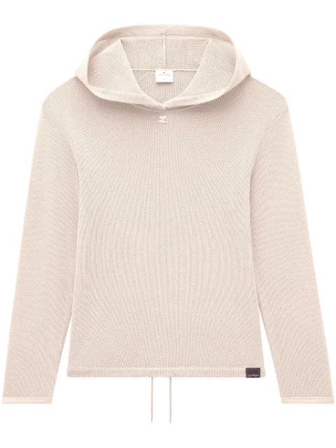 Courrèges suéter de malla con parche del logo