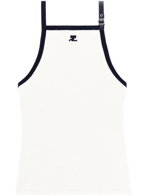 Courrèges Buckle contrast tank top