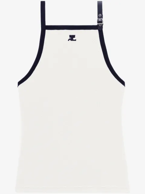 Courrèges Buckle contrast tank top