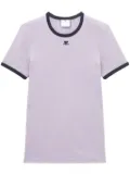 Courrèges logo-appliqué T-shirt - Grey