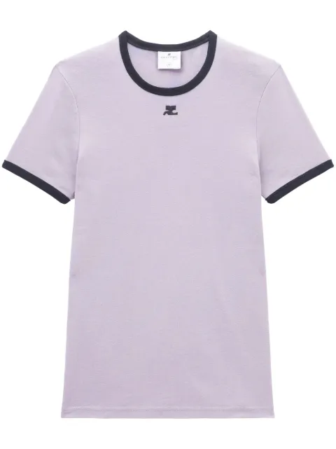Courrèges logo-appliqué T-shirt