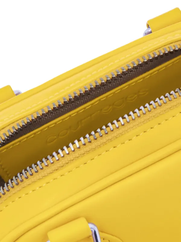 Courrèges Bowling Leather Mini Bag | Yellow | FARFETCH
