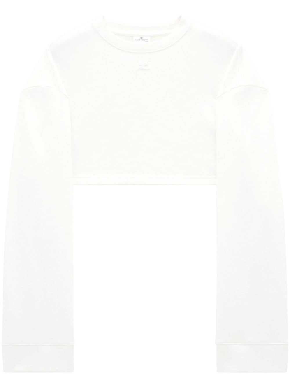 Courrèges Cocoon katoenen cropped sweater Wit