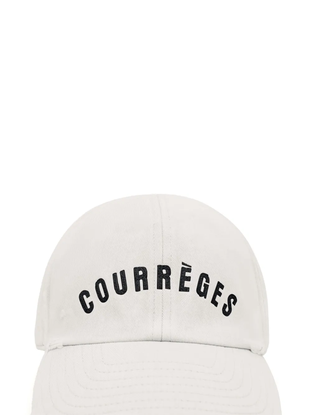 Courrèges Honkbalpet met geborduurd logo Beige