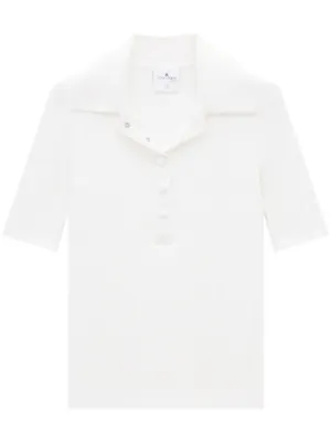【関税込み】Signature Polo - Courreges - Cotton - White Courrèges Polo Tops for Women - Shop on FARFETCH