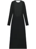 Courrèges semi-sheer open-back midi dress - Black
