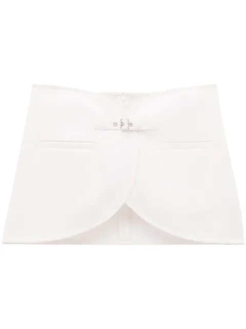 Courrèges Ellipse buckled curved miniskirt