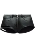 Courrèges cut-out zip-up mini shorts - Black