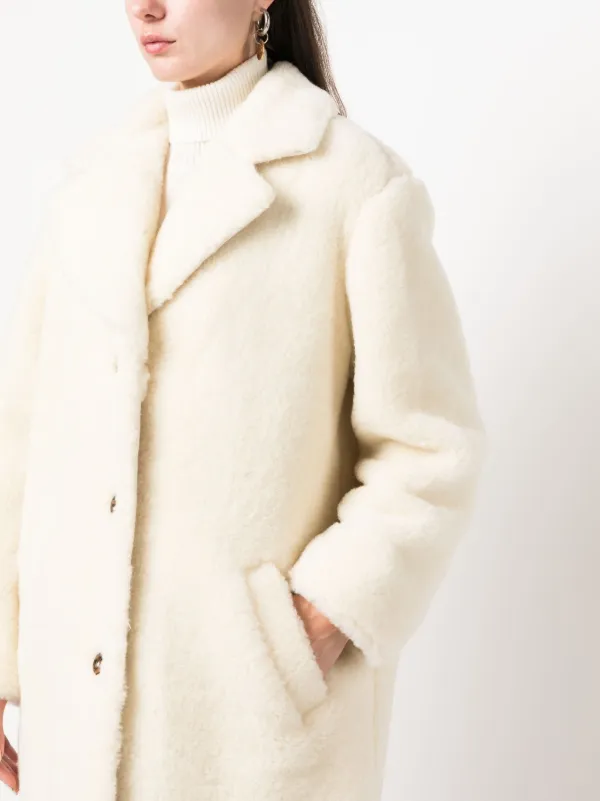 A.P.C. Nicolette Teddy Coat Neutrals FARFETCH CA