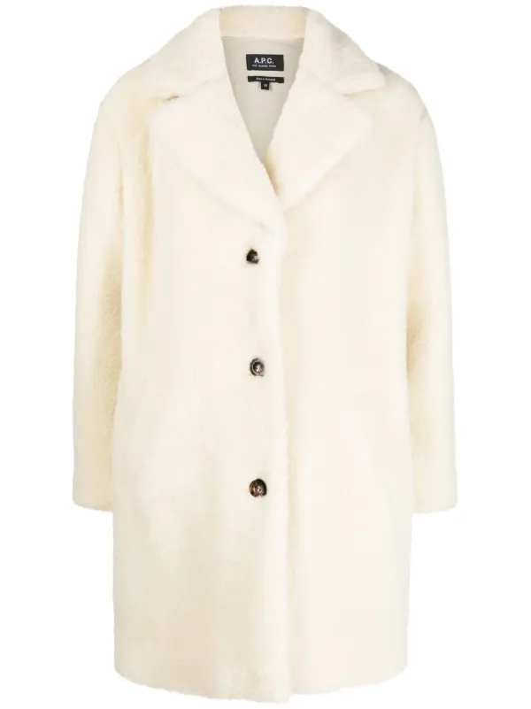 A.P.C. Nicolette Teddy Coat - Farfetch