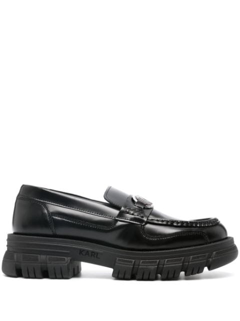 Karl Lagerfeld logo-plaque ridged-sole loafers