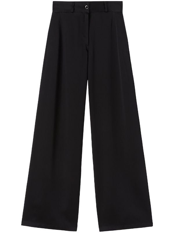 Jil Sander Satin Trim Waist Palazzo Pants - Farfetch