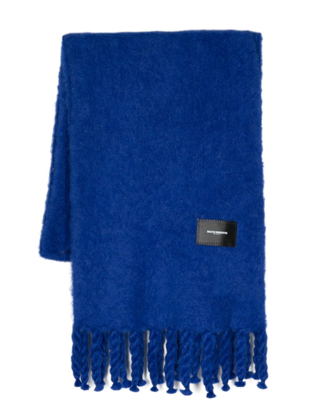 Melitta Baumeister logo-patch alpaca-blend scarf - Blau