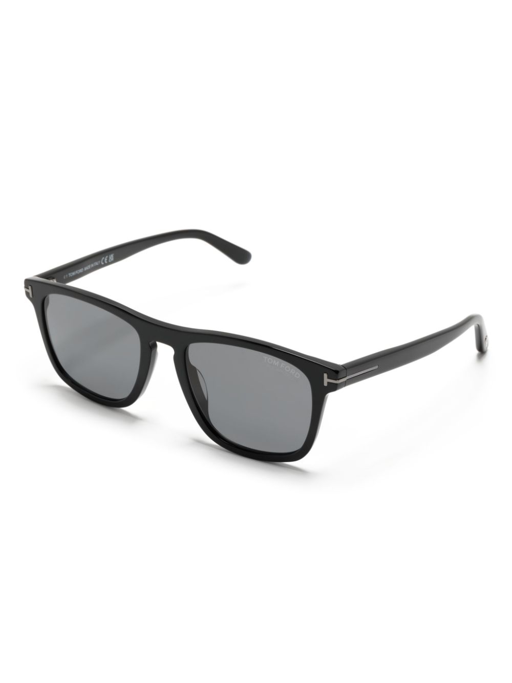 TOM FORD Eyewear logo-plaque square-frame sunglasses - Zwart
