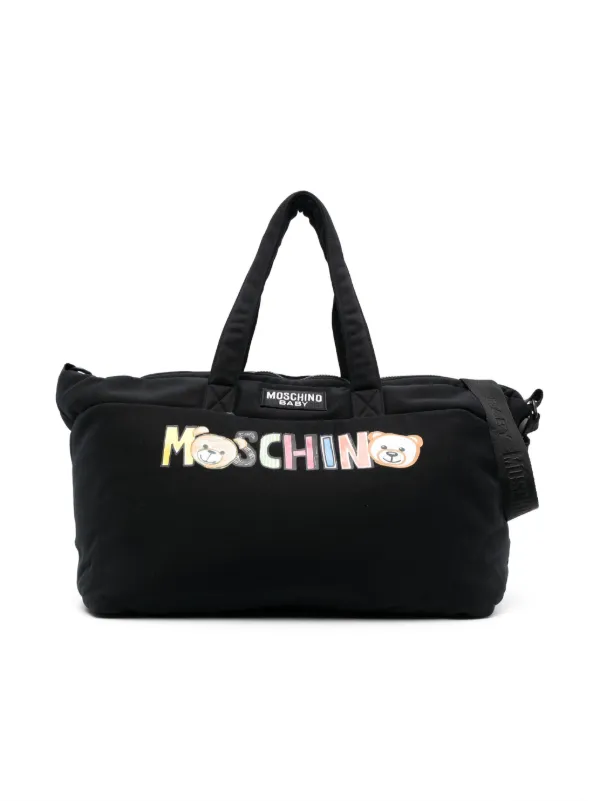 Moschino マザーズバッグ ロゴ ブラック - daterightstuff.com