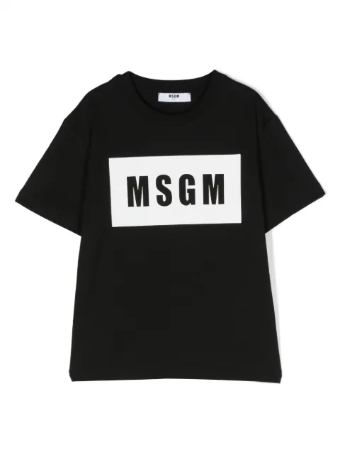 MSGM Kids playera con logo estampado 