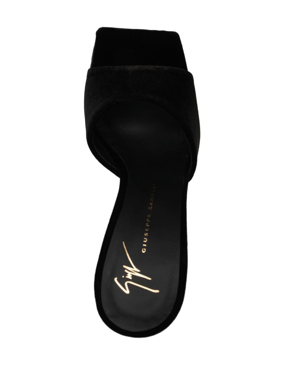 Shop Giuseppe Zanotti Solhene 90mm Velvet-effect Sandals In Black