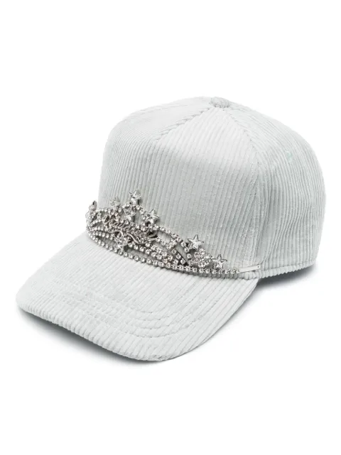 DSQUARED2 tiara-detail corduroy cap