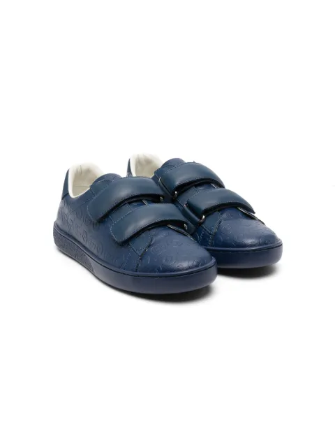 Gucci Kids GG-canvas touch-strap sneakers