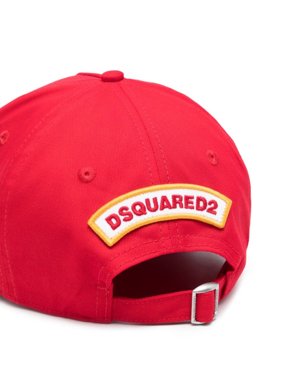 Dsquared2 patch-detail cotton cap - Rood