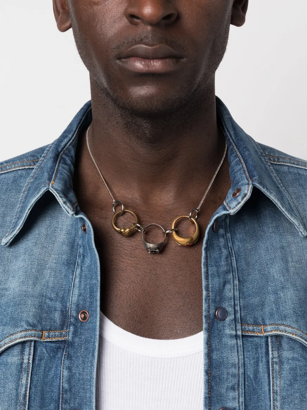 DSQUARED2 collar de cadena con dijes de anillo | Image 2