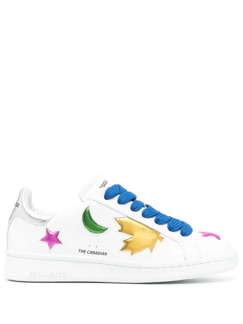 Shop Dsquared2 Multi-panel Lace-up Sneakers In Weiss