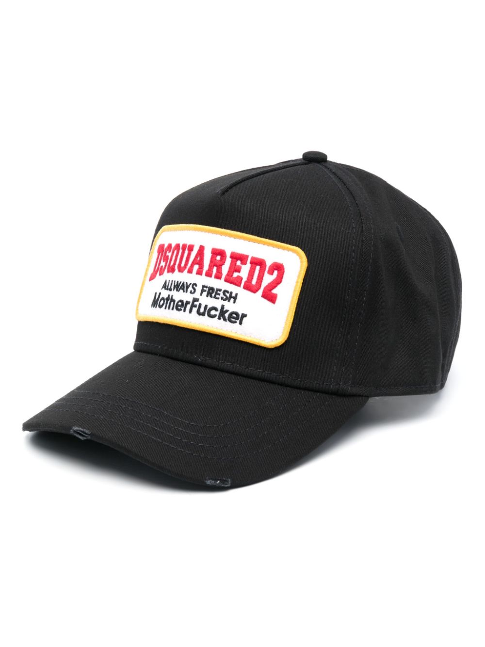 Shop Dsquared2 Logo-patch Cotton Baseball Cap In Schwarz
