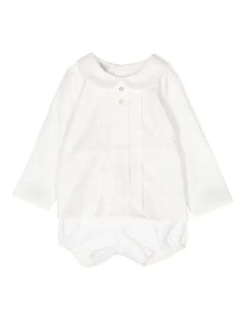 Paz Rodriguez bib-collar cotton babygrow set