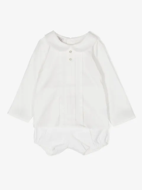 Paz Rodriguez grenouillère en coton à plastron contrastant