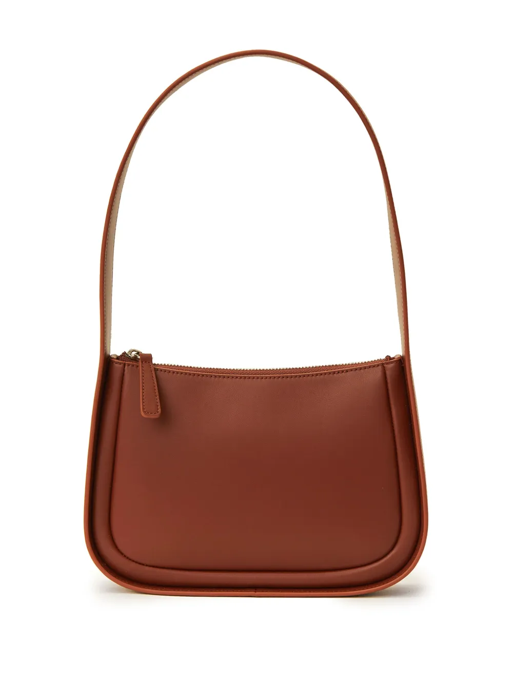 curved-corners leather mini bag