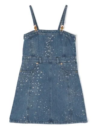 Versace Kids スタープリント デニムワンピース - Farfetch