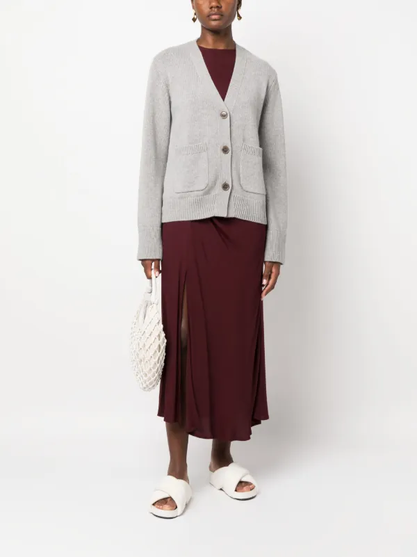 Lisa Yang V-neck Cashmere Cardigan Grey FARFETCH IN