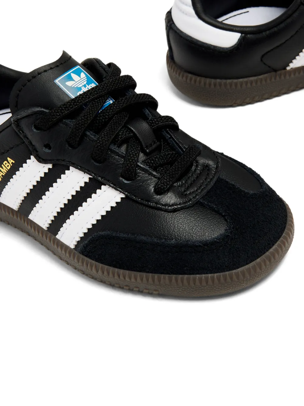 adidas Kids Samba OG EL I "Black White Gum" sneakers Zwart