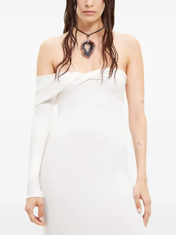 Courrèges one-shoulder Maxi Dress | White | FARFETCH ID