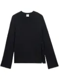 Courrèges open-side cotton-linen knit jumper - Black