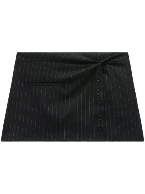 Courrèges twist-detailing pinstripe miniskirt