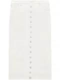 Courrèges low-rise denim midi skirt - White